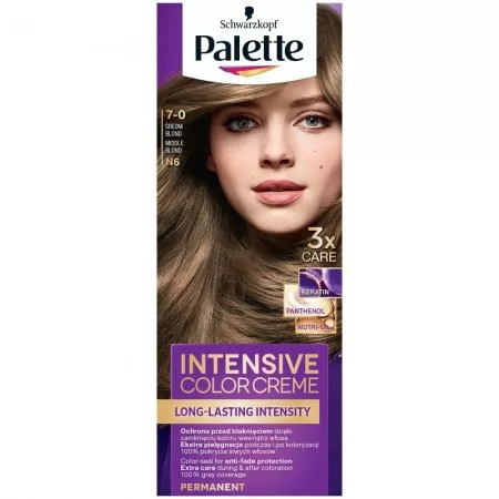 Schwarzkopf Palette Intensive Color Creme farba do włosów w kremie 7-0 (N6) Średni Blond