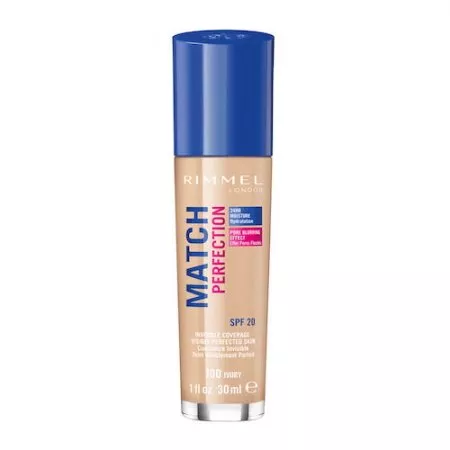 Rimmel Match Perfection Foundation podkład dopasowujący się do cery 100 Ivory SPF20 30ml