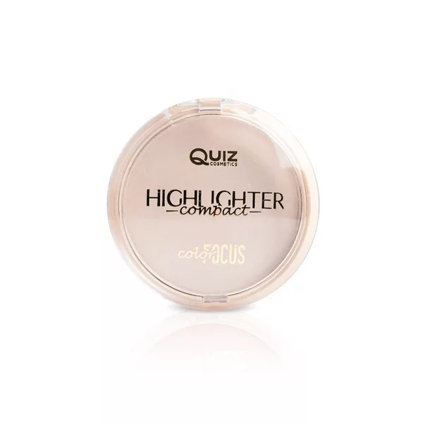 Quiz Cosmetics Color Focus Highlighter Powder puder rozświetlający wzbogacony witaminą E N°01 Pink 10g