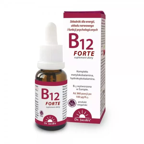 Dr Jacobs Witamina B12 Forte suplement diety w kroplach 20ml