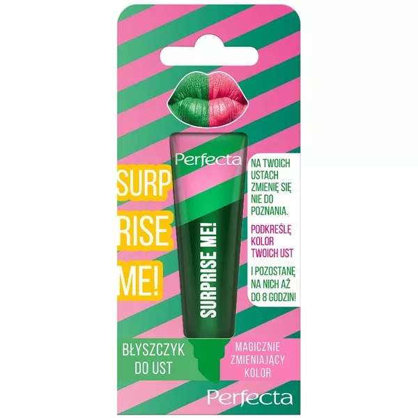 Perfecta Surprise Me! błyszczyk do ust magicznie zmieniający kolor Green 10g