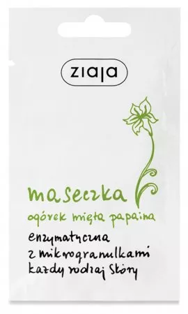 Ziaja Ogórek, enzymatyczna maseczka z mikrogranulkami, 7ml