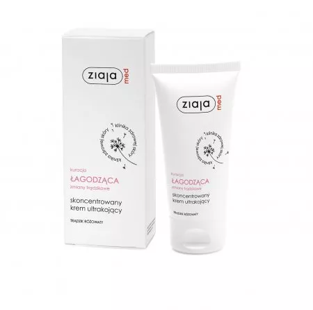 Ziaja Med Kuracja Łagodząca zmiany trądzikowe, skoncentrowany krem ultrakojący, 50ml