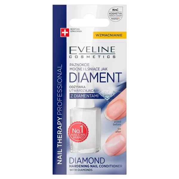 Eveline Nail Therapy Professional, odżywka utwardzająca z diamentami, 12ml