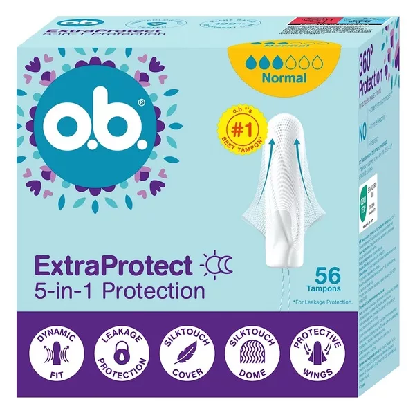 O.B. ExtraProtect Normal tampony higieniczne, 56 sztuk