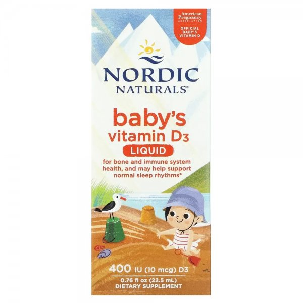 Nordic Naturals Baby's Vitamin D3 suplement diety w kroplach 22.5ml