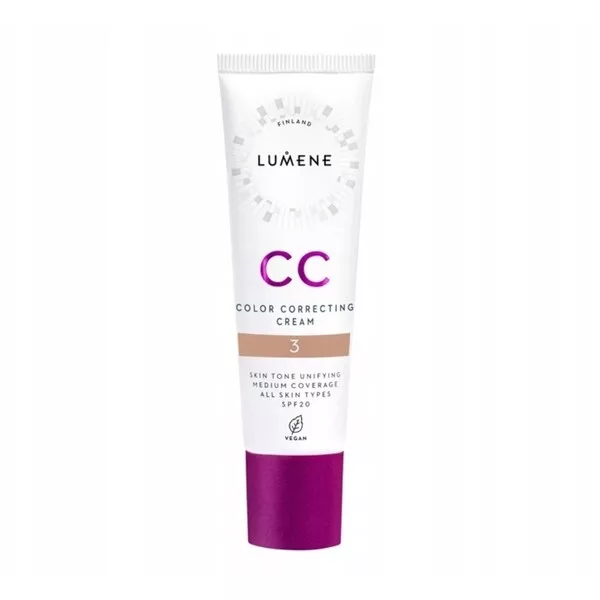 Lumene CC 7w1, lekki podkład redukujący zaczerwienienia, 3 SPF 20, 30ml