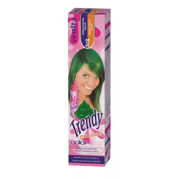 Venita Trendy Color Mousse pianka koloryzująca do włosów 37 Szmaragdowa Zieleń 75ml - data ważności (5.2026)