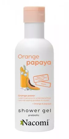 Nacomi, żel pod prysznic pomarańcza i papaja, 300ml