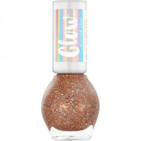 Miss Sporty Glow Glitter Coat lakier do paznokci 040 Golden Warmth 7ml