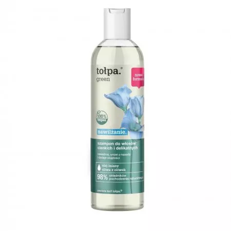 Tołpa Green, nawilżający szampon do włosów cienkich i delikatnych, 300ml