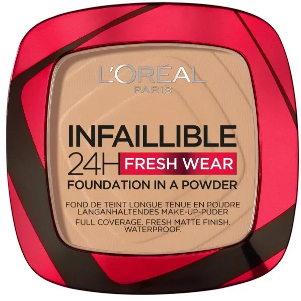 L'Oreal Paris Infaillible 24H Fresh Wear Foundation in a powder, podkład 140 Golden Beige, 9g
