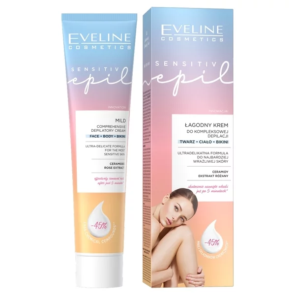 Eveline Cosmetics Sensitive Epil łagodny krem do kompleksowej depilacji 125ml