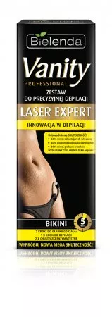 Bielenda Vanity Laser Expert Zestaw Do Precyzyjnej Depilacji Bikini, 100ml