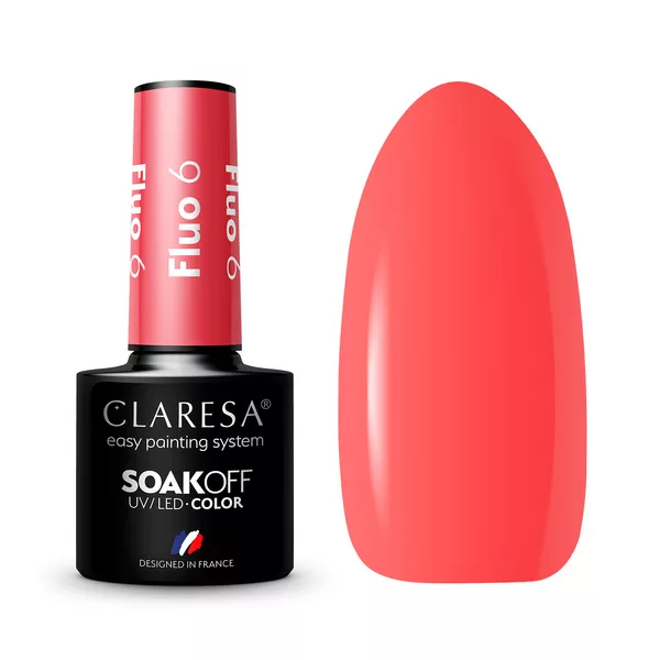 Claresa, Lakier hybrydowy, FLUO 6, 5g
