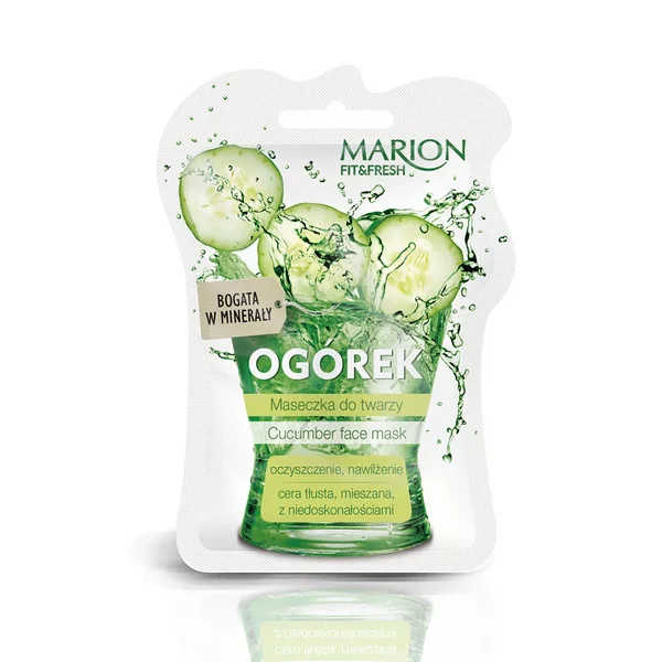 Marion Fit&Fresh Face Mask maseczka do twarzy oczyszczenie i nawilżenie Ogórek 7.5ml - data ważności (9.2026)