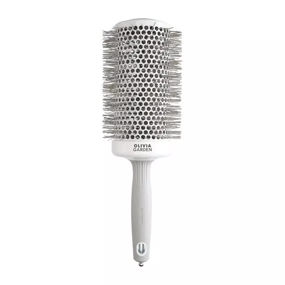 Olivia Garden Expert Blowout Speed Wavy Bristles, szczotka do suszenia włosów, White&Grey 65mm