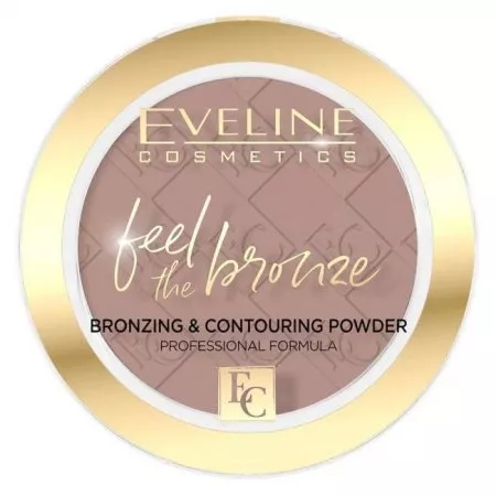 Eveline Feel The Bronze, puder brązujący i kontrujący, 01 Milky Way, 4g