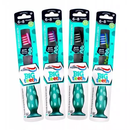 Aquafresh Big Teeth szczoteczka do zębów dla dzieci 6-8 lat Soft