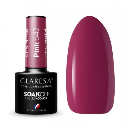 Claresa, Lakier hybrydowy, PINK 542, 5g