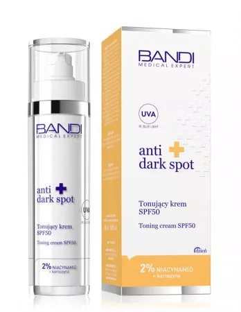 Bandi Anti Dark Spot, tonujący krem z filtrem SPF50, 50ml