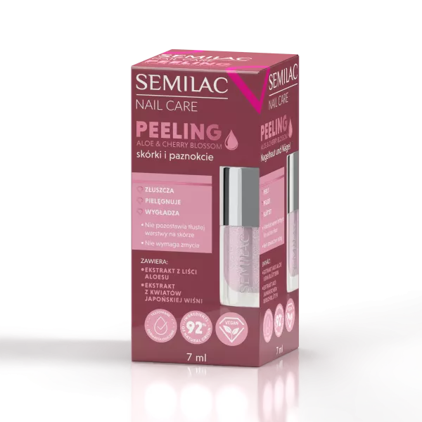 Semilac Aloe&Cherry Blossom, peeling do skórek i paznokci, 7ml