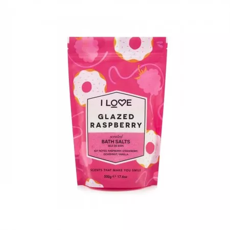 I Love Scented Bath Salts kojąco-relaksująca sól do kąpieli Glazed Raspberry 500g