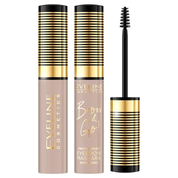 Eveline Brow & Go!, maskara do brwi z zagęszczającymi włókienkami 05 taupe, 6ml