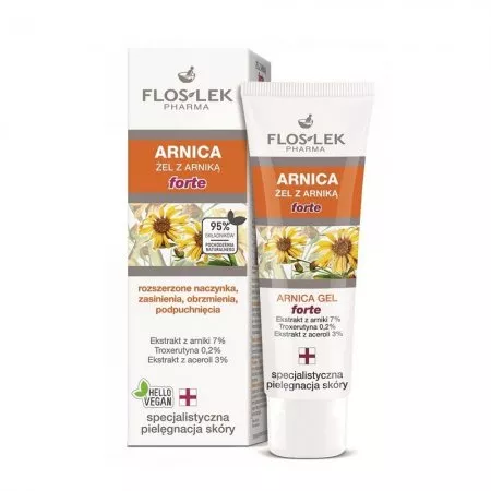FlosLek Arnica żel z arniką forte na rozszerzone naczynka zasinienia obrzmienia i podpuchnięcia 50ml