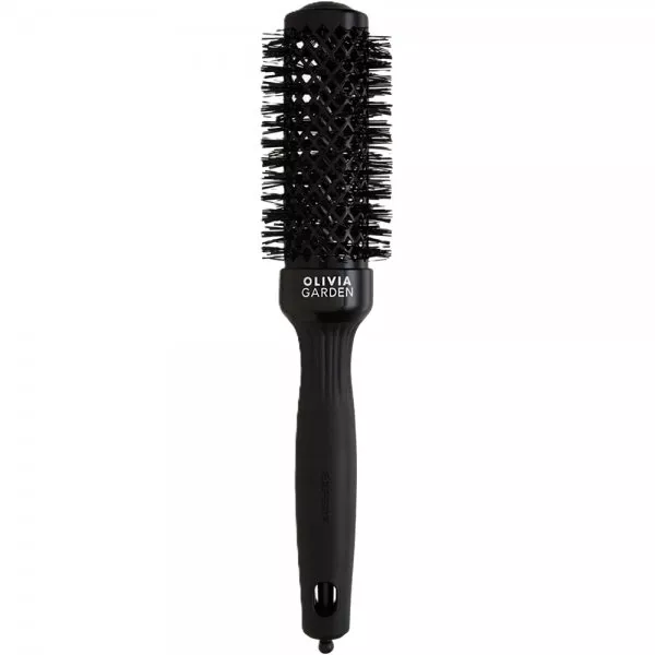 Olivia Garden Expert Blowout Shine, ceramiczna szczotka do włosów, Black 35mm