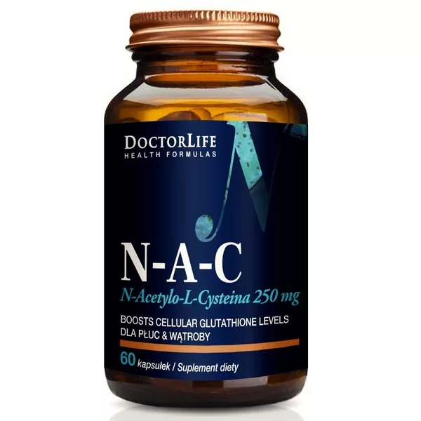 Doctor Life N-A-C n-acetylo-l-cysteina 250mg suplement diety 60 kapsułek
