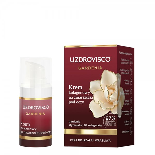 Uzdrovisco Gardenia krem kolagenowy na zmarszczki pod oczy 15ml