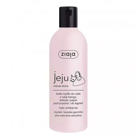 Ziaja Jeju, białe mydło do ciała z nutą mango, kokosa i papai, 300ml