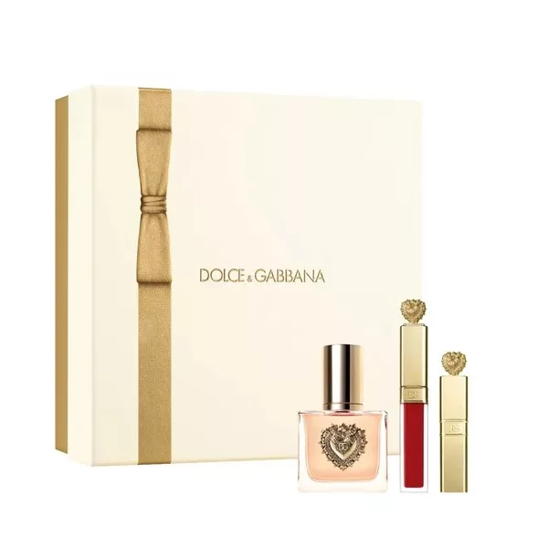 Dolce & Gabbana Devotion zestaw woda perfumowana spray 30ml + tusz do rzęs 4ml + pomadka do ust 5ml (W)