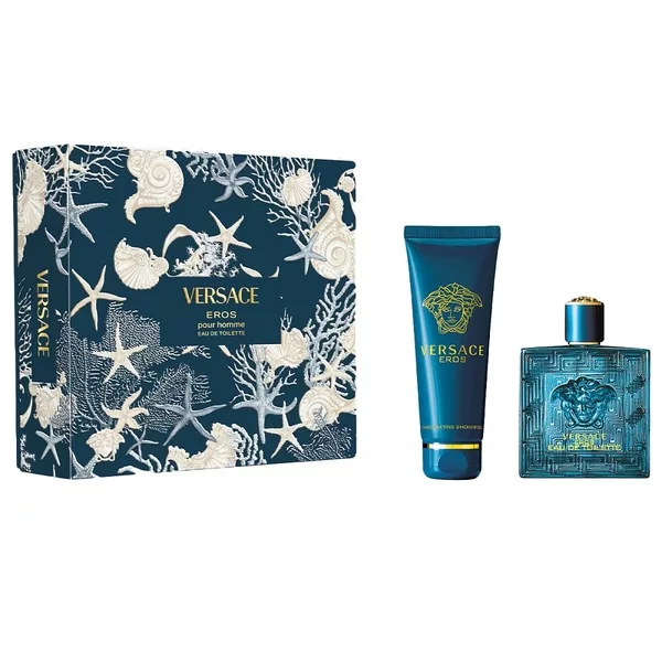 Versace Eros Pour Homme zestaw woda toaletowa spray 100ml + żel pod prysznic 150ml (M)