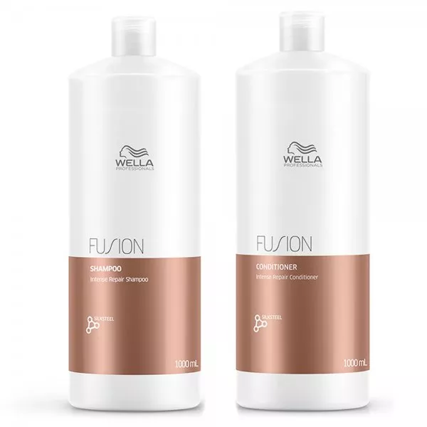 Wella Fusion, zestaw XL intensywnie odbudowujący, szampon + odżywka