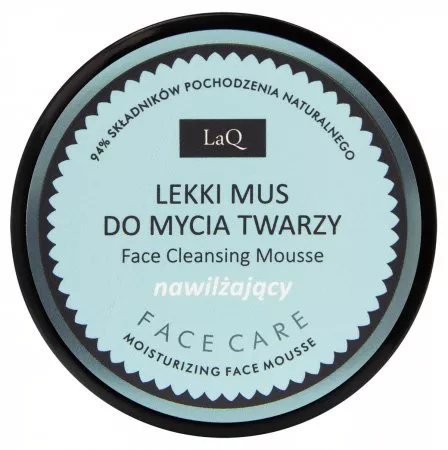 LaQ, lekki mus do mycia twarzy, nawilżający, 40g