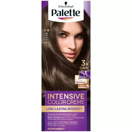 Schwarzkopf Palette Intensive Color Creme farba do włosów w kremie 6-0 (N5) Ciemny Blond
