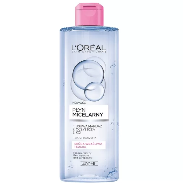 L'Oreal Paris Płyn Micelarny Skóra Wrażliwa i Sucha, 400ml