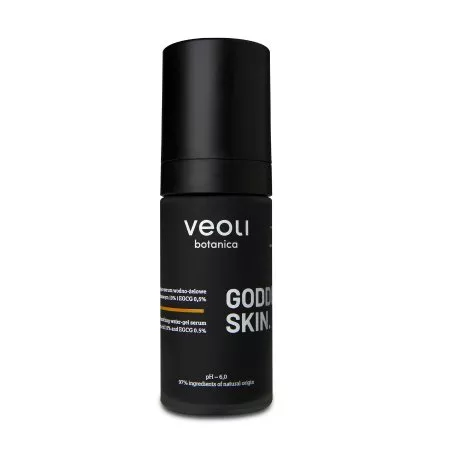 Veoli Botanica Goddess Skin rozjaśniająco-kojące serum wodno-żelowe z etylowanym kwasem askorbinowym 10% i egcg 0.5% 30ml