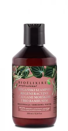 Bioelixire Professional Vegan, szampon z bio bambusem i algami morskimi, 300ml