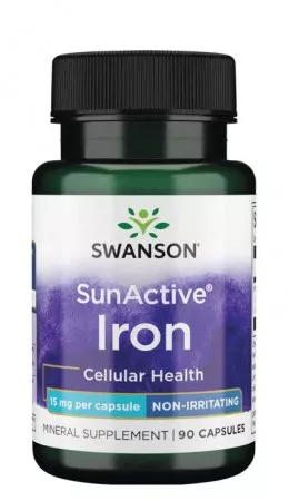 Swanson, Sun Active - żelazo, 90 kapsułek