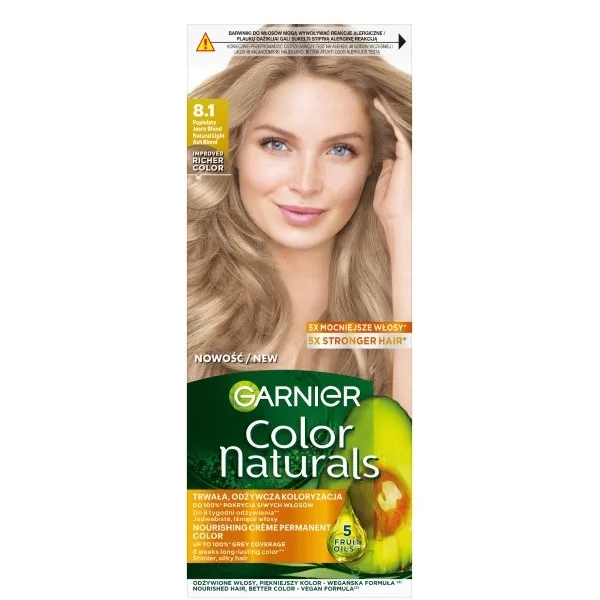 Garnier Color Naturals odżywcza farba do włosów 8.1 Popielaty Jasny Blond