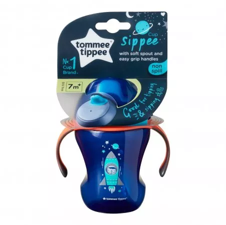 Tommee Tippee Sippee Cup kubek niekapek z uchwytami dla dzieci 7m+ Boy 230ml