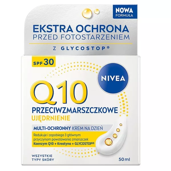 Nivea Q10 Przeciwzmarszczkowe Ujędrnienie krem na dzień SPF30 50ml
