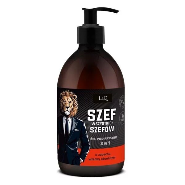 LaQ Szef wszystkich szefów, żel pod prysznic 8w1 czarny mat, 500ml