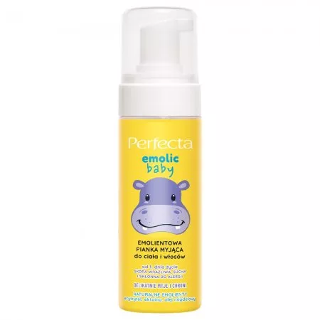 Perfecta Emolic Baby emolientowa pianka myjąca do ciała i włosów dla dzieci, 160ml