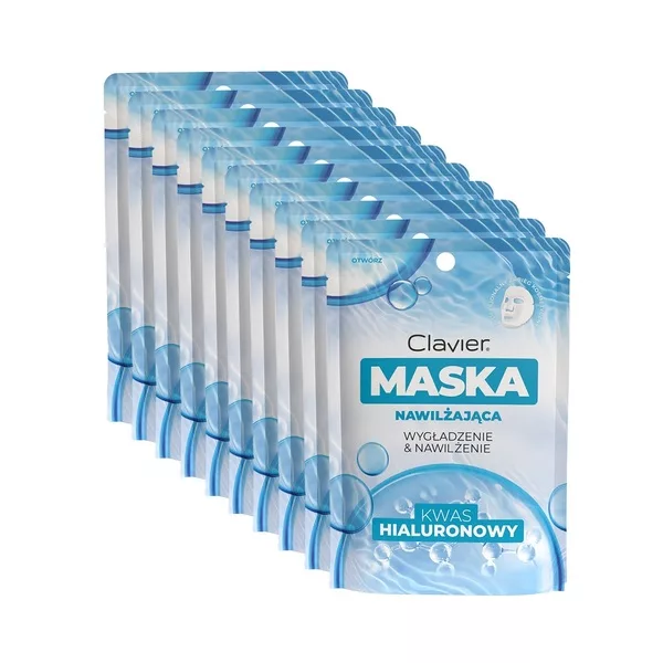 Clavier Maska nawilżająca w płachcie z kwasem hialuronowym 10szt.