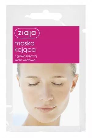 Ziaja, kojąca maska do twarzy z glinką różową, 7ml
