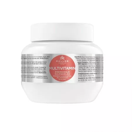 Kallos KJMN Multivitamin energetyzująca maska do włosów z ekstraktem z żeń-szenia i olejem awokado 275ml